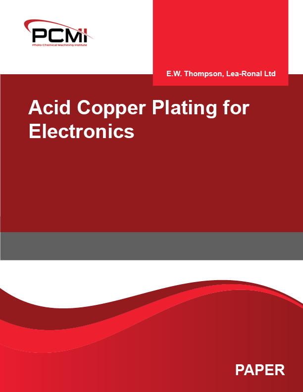 Acid Copper Plating for Electronics