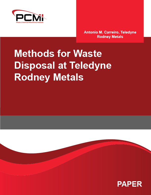 Methods for Waste Disposal at Teledyne Rodney Metals