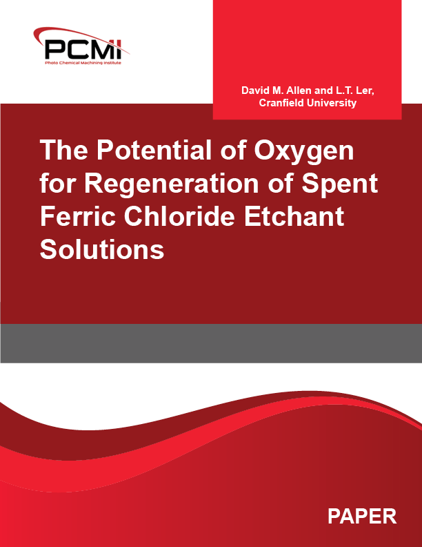The Potential of Oxygen for Regeneration of Spent Ferric Chloride Etchant Solutions
