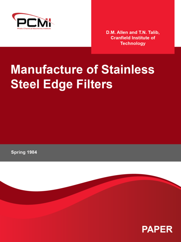 Manufacture of Stainless Steel Edge Filters