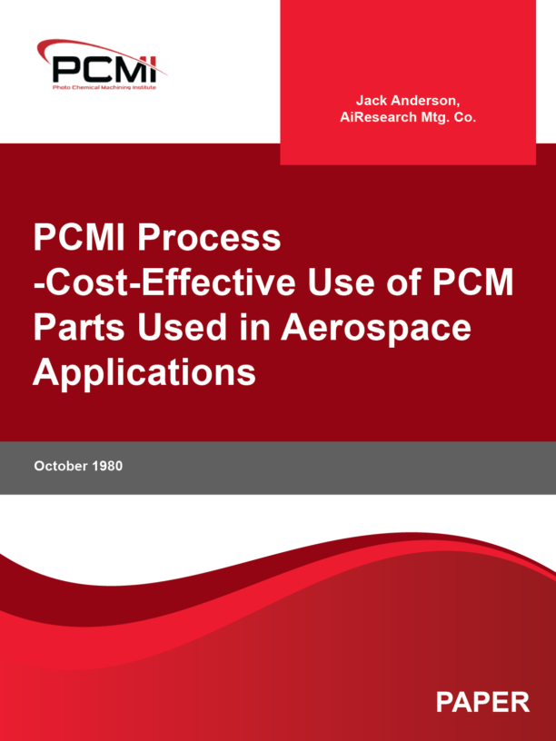 PCMI Process -Cost-Effective Use of PCM Parts Used in Aerospace Applications